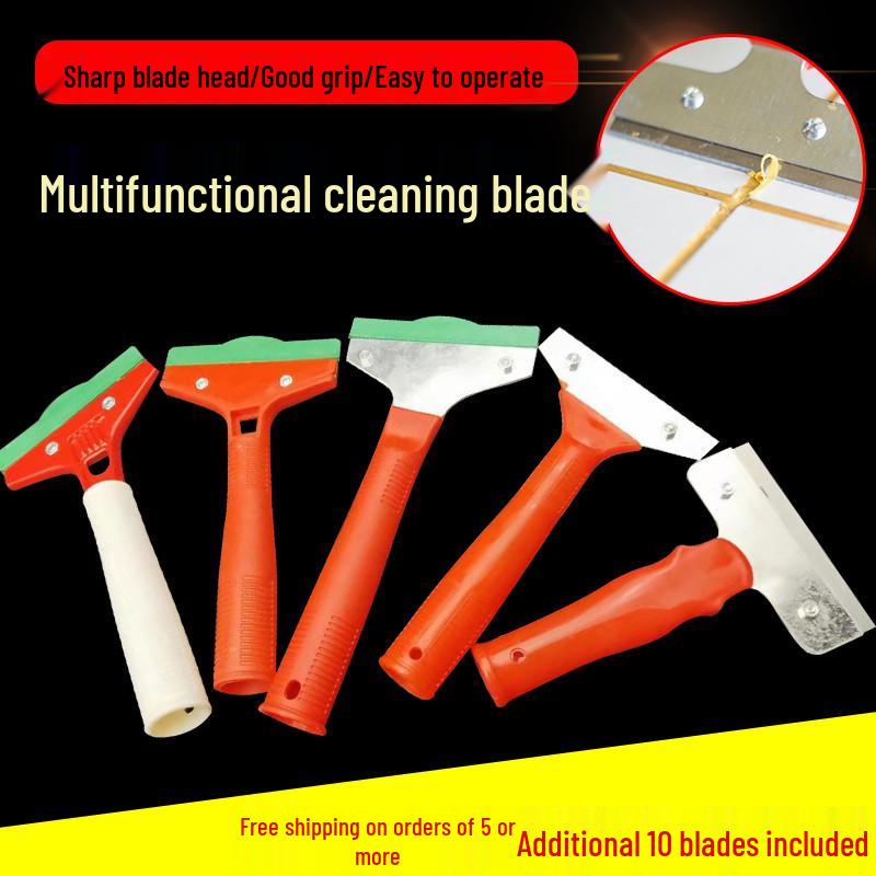 Multi-functional Cleaning Tool: Aluminum Alloy Scraper for Glass, Putty, and Grout Removal