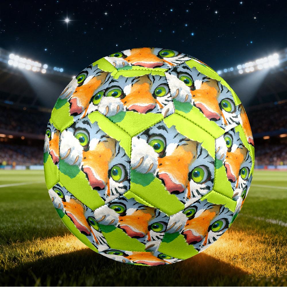 1pc Tiger Through Size 5 Soccer Ball Professional Match Training Football Indoor &Outdoor Sports Ball Lightweight Durable C65181