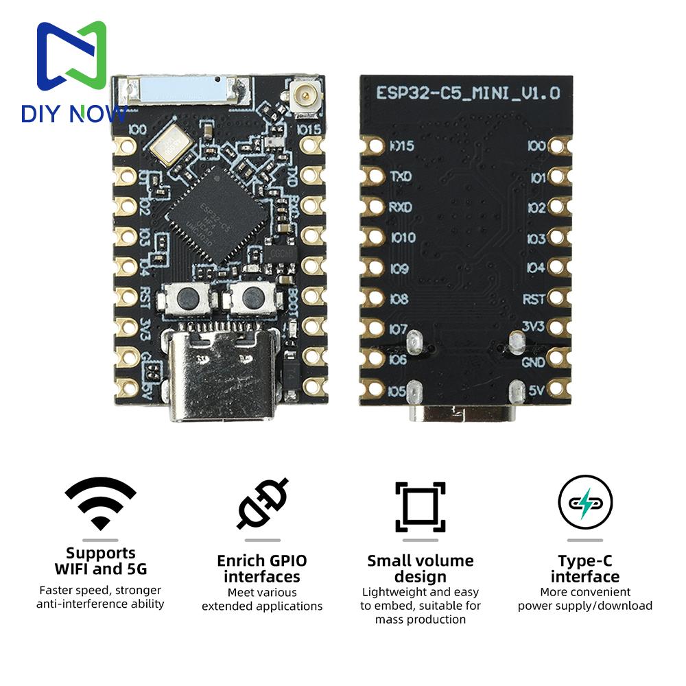 ESP32-C5-N4 Development Board 2.4G +5G WiFi 6 Bluetooth 5 IPEX Antenna External for IoT Smart Home Gateway Compatible Zigbee 3.0