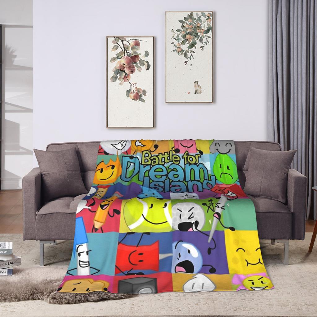 BFDI Inanimate Insanity Blankets Fleece Summer  Portable Warm Throw Blankets for Sofa Office Bedding Throws
