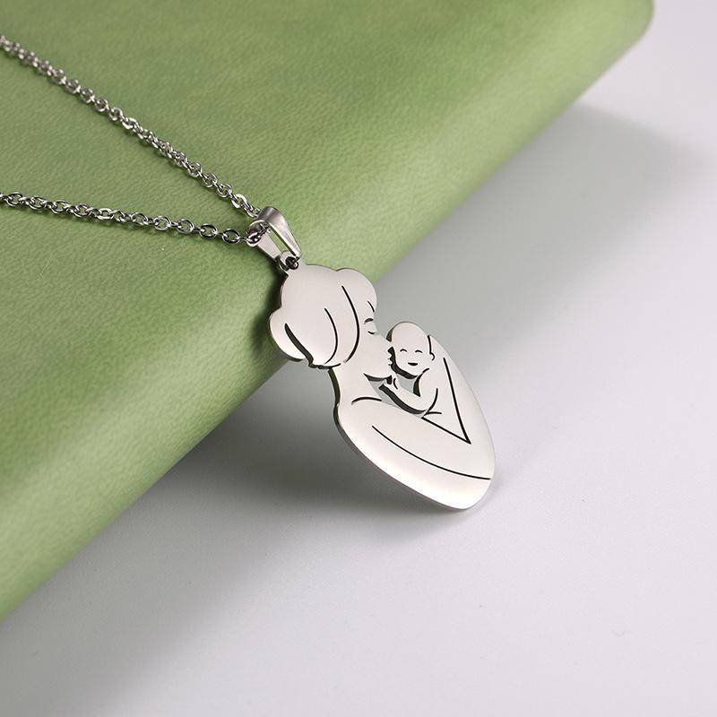 Simple and Stylish Mother's Baby Pendant Necklace Thanksgiving Gift