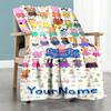 Peppa Pig Customize Text Blanket Throw Customizable Blanket Soft Warm Cozy for Couch Chair Bed Nap Ideal for All Seasons