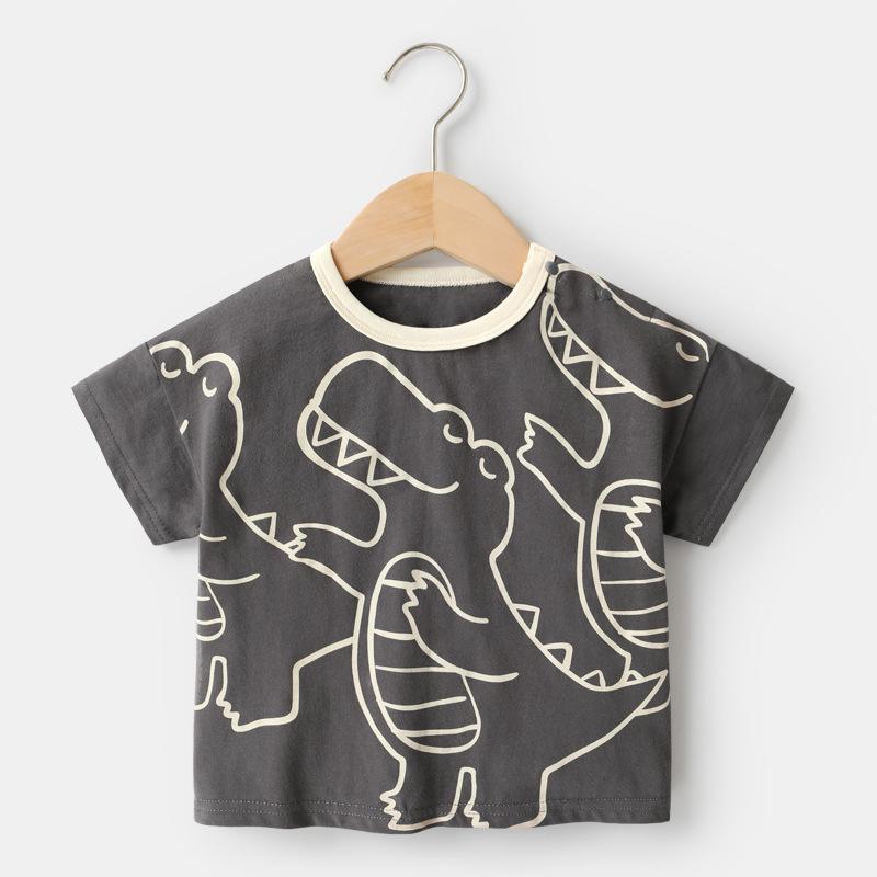 

Одежда для малышей, повседневная футболка с короткими рукавами, летняя футболка для мальчиков и девочек, детская летняя футболка с половиной рукавов 120cm