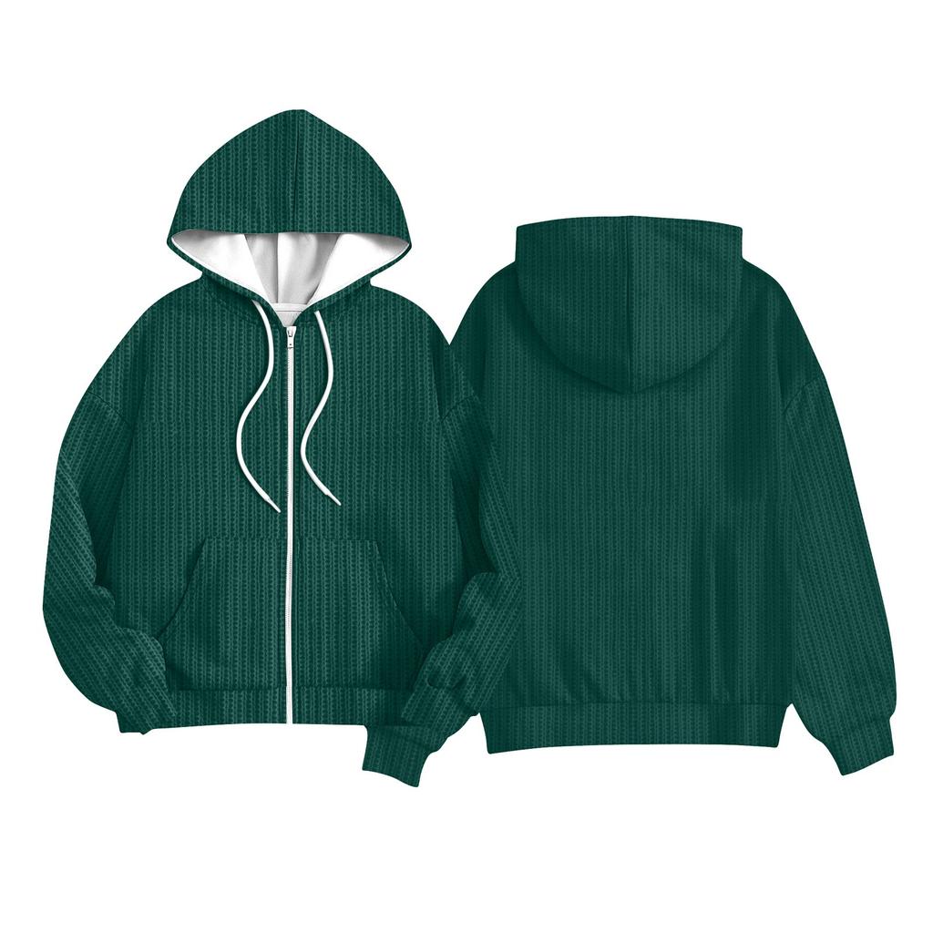 Children Girls And Boys Fashion Jacket Casual Printed Long-sleeved Hooded Cardigan Sweatshirts