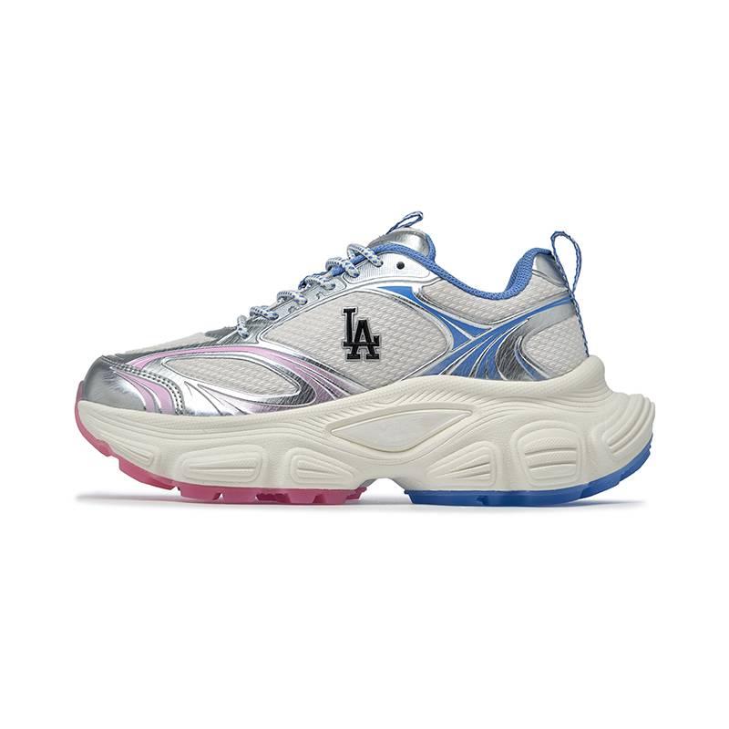 MLB Los Angeles Dodgers Thick Sole Mesh Retro Eye-Catching Breathable Increased Height Low-Top Dad Shoes Unisex Sneakers 3ASHWC66N-07BLL