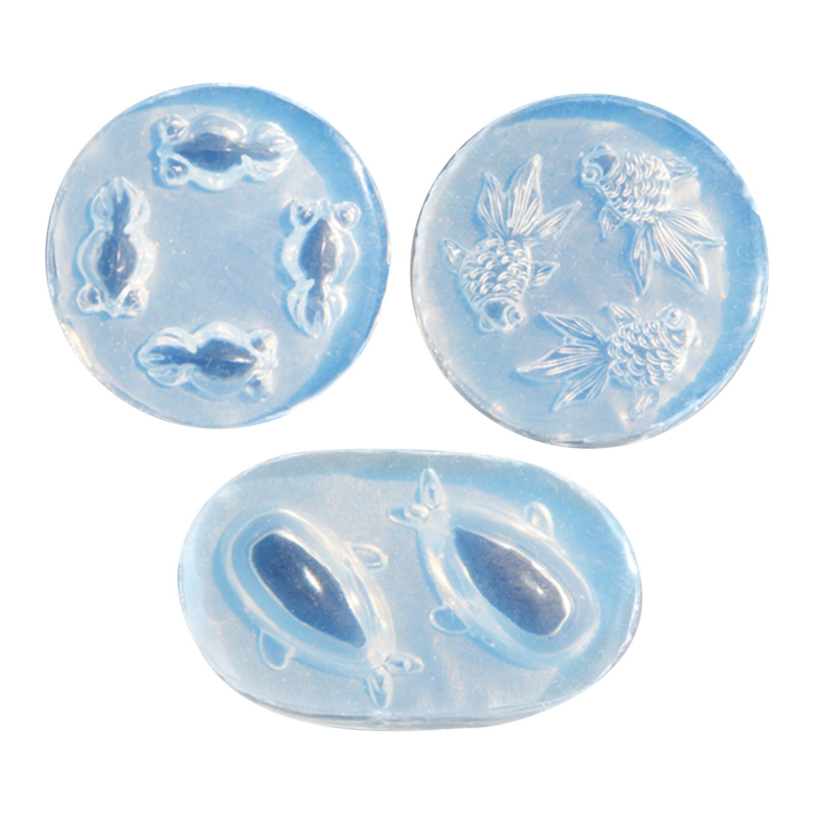 

3Pcs Versatile Silicone Molds Epoxy Gold Fish Whale Mould for Unique Accessories Sea Creatures Shaped Baking Molds