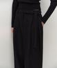 MUSINSA STANDARD WOMAN Women'S Waist Strap Deep Tuck Wide Slacks [Black]