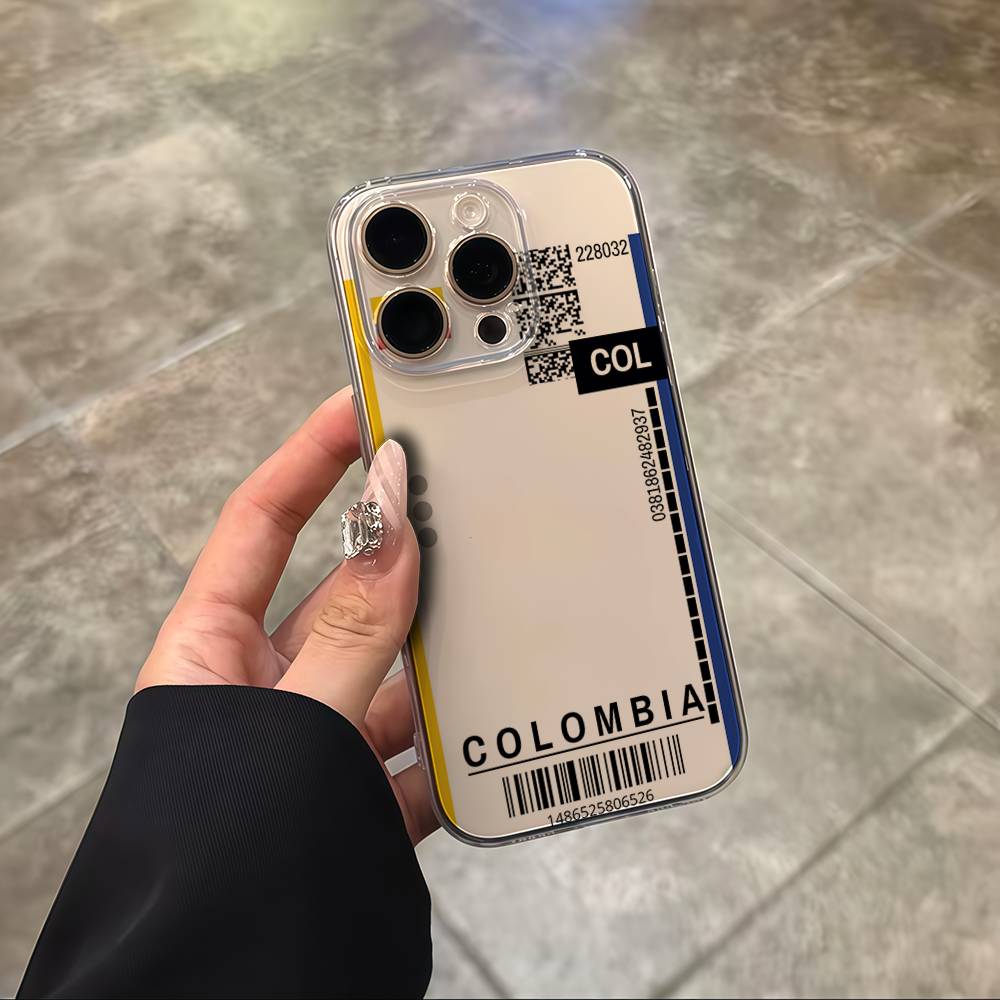 Funny World City Tourist Ticket Label Phone Case For iPhone 17 16 15 14 13 12 11 Pro Max Plus Mini Clear Soft Shell Thin Tpu