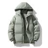 Winter New Style Fleece-Lined Warm Thickened Stand-Collar Couple's Jacket, Unisex Casual Hooded Windproof Cotton Coat