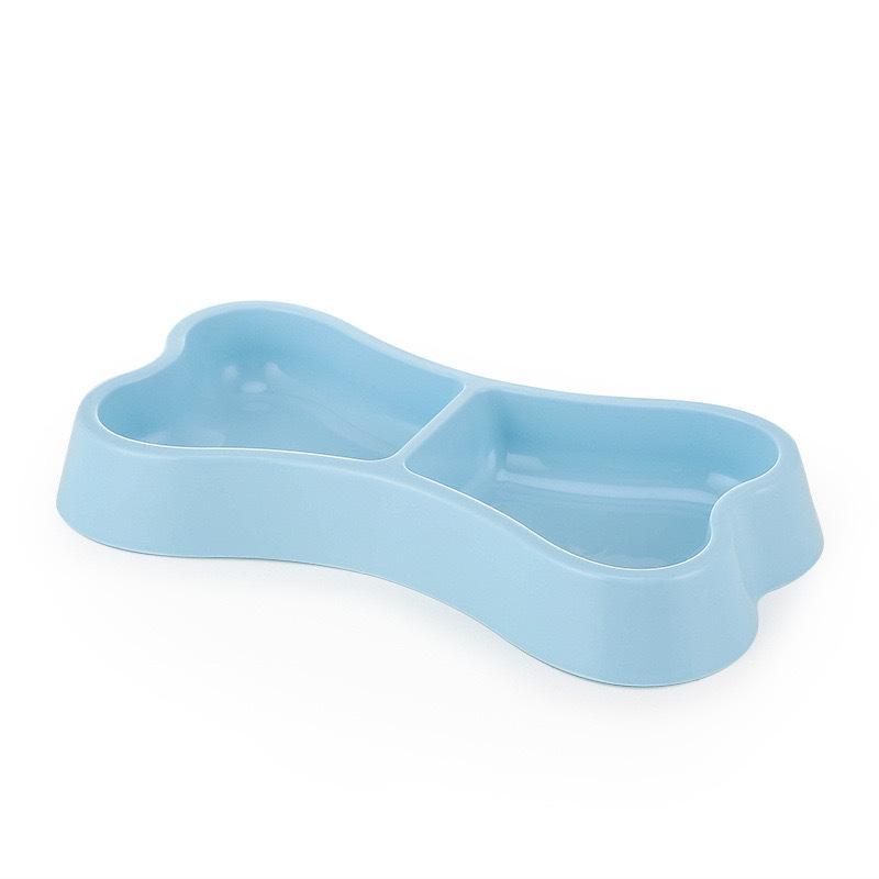 Pet Double Bowl Dog Bone Shape Dog Double Bowl Macaron Bone Shape Cat Double Bowl Pet Bowl Dog Bowl Cat Bowl