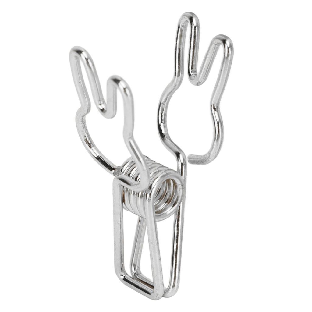 100pcs   Clips Cute Cartoon   Shape Metal Hollowed   Tail Clips Paper Clamps for   Document