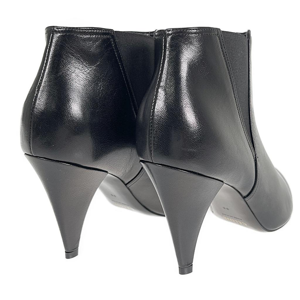 CELINE 38 Stiefel schwarzes Leder Damen