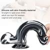 Simulation Liquid Silicone Phallus Sucker Oversized Super Soft Thick Black Female Big Penis Soft Sex Props Masturbation Stick