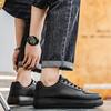 Black Men's Platform Sneakers All-match Breathable Height-enhancing Casual Shoes New Outdoor Fashion Skateboard Shoes Tenis 2025