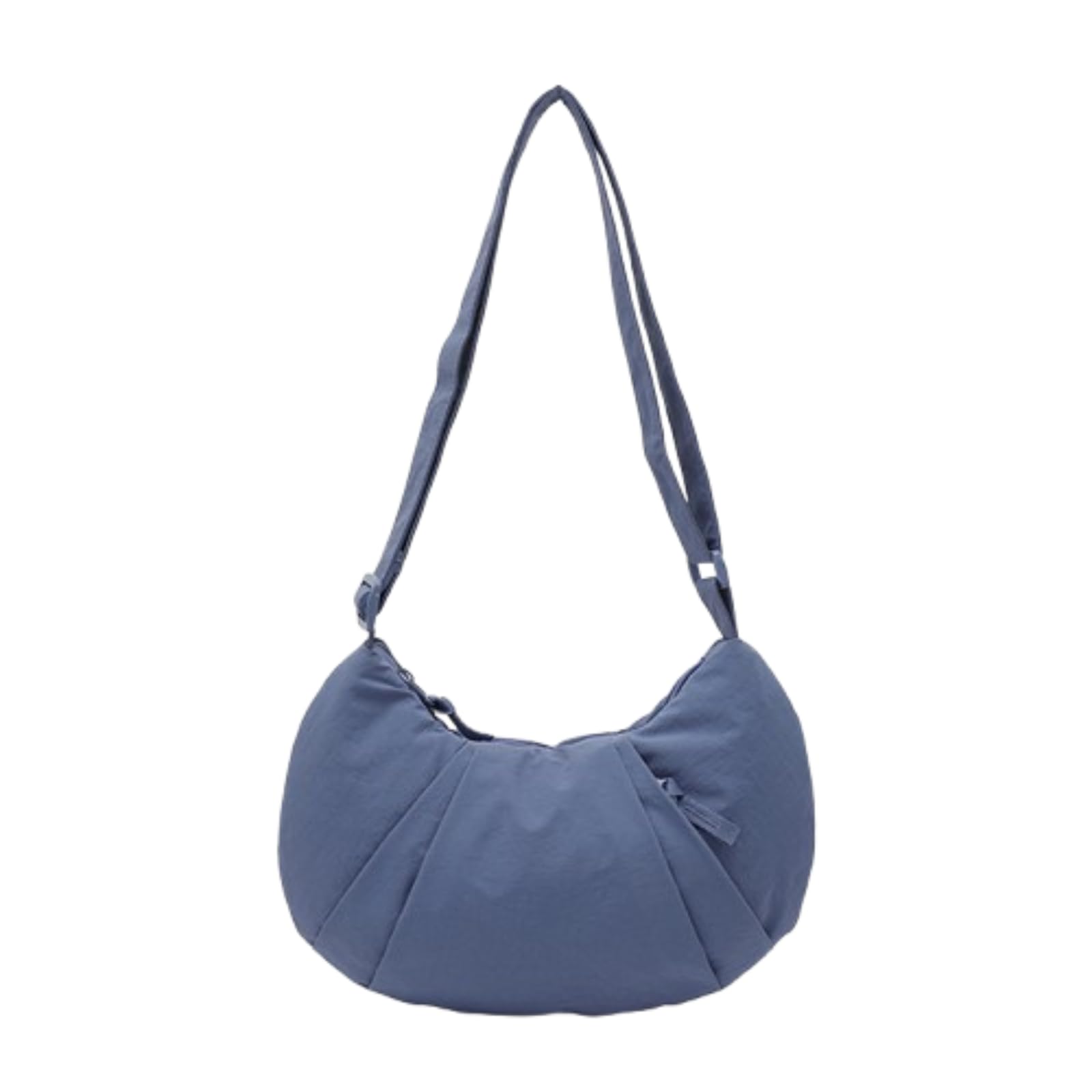 MYSKUFT Women s Round Mini Shoulder Bag, Cloud Bag, Small Mini Bag, Croissant Bag, Gyoza-Shaped, Crossbody Bag, Casual, Women s (Blue)