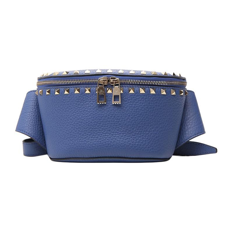 

Valentino Studded Leather Waist Bag Women Bags Blue W2B0B55NAP988 Basic Set (Bag+Dust Bag)