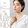 LOKUMI 3 Sizes and 3 Colors To Choose Made In Hoop Metal Allergy Earrings, From, Japan, Earrings, Resistant, One-touch, Catchless, Large, Small,