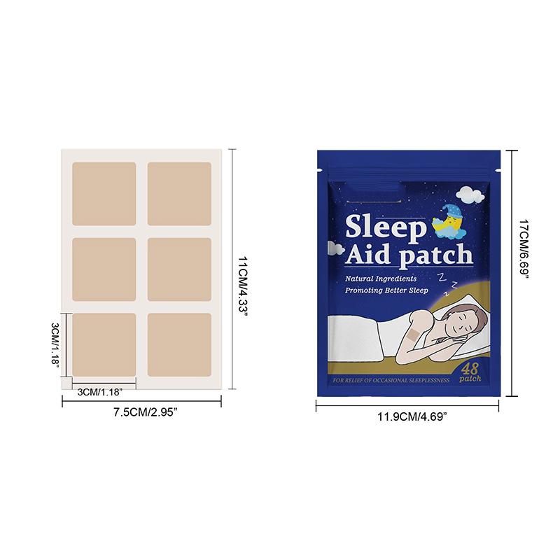 48Pcs Sleep Sticker Fast Long-Lasting Soothe Muscle Body Care Natural Safe Sleep Patch for Quality Rest