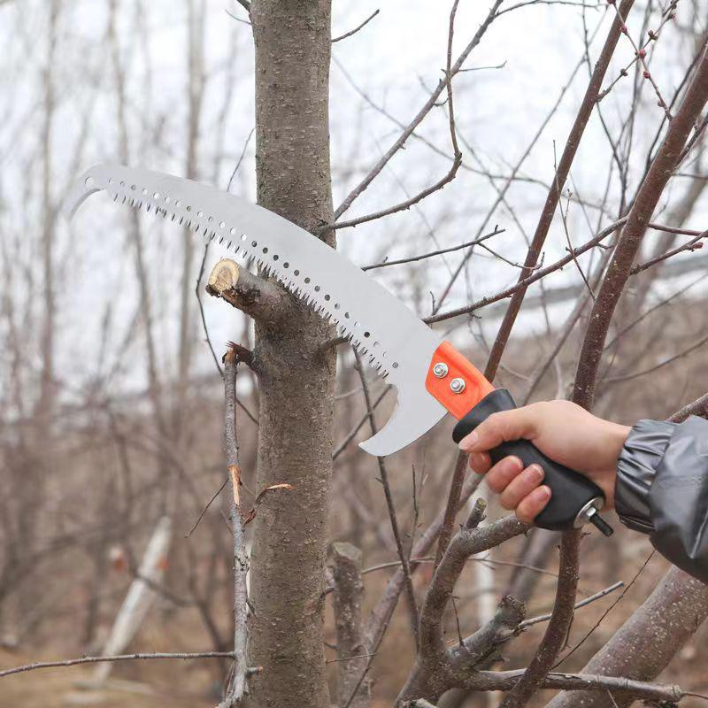Stainless Steel Telescopic Pole with High Branch Saw and Fruit Tree Scoop Net