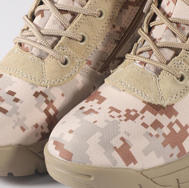 Outdoor Hiking Boots Army Green Camouflage Jungle Off-road Military Boots Khaki Camouflage Desert Combat Boots P649
