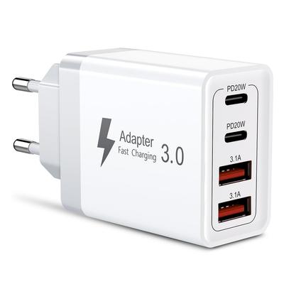40W USB C Ladegerät Schnelllade USB Typ C Wandladegerät Adapter PD QC3.0 Schnellladung für iPhone Samsung S23 S21 Laptop Tablet