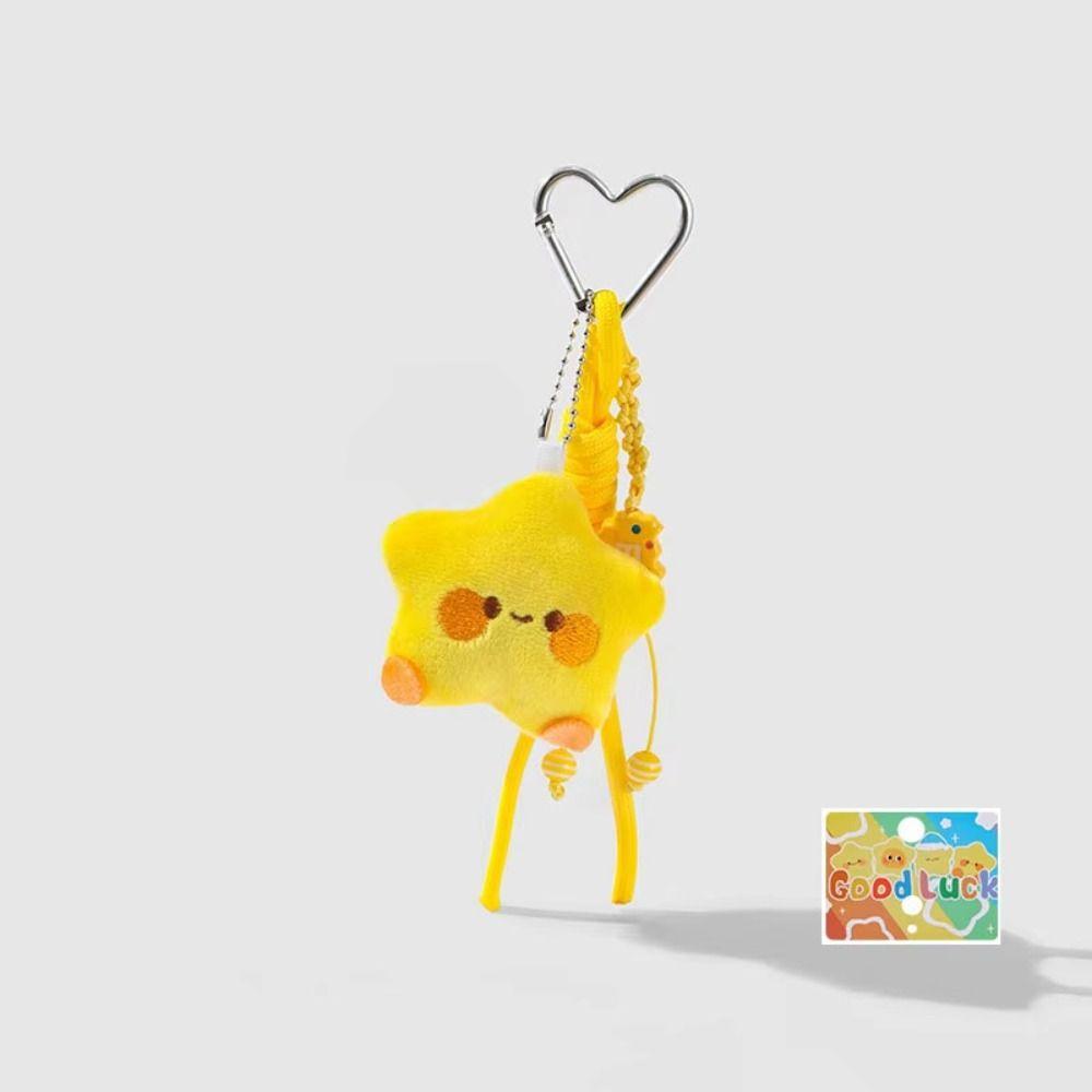 Cartoon Plush Star Keychain Heart Keychain Chirping Star Pendant Star Doll Pendant  Birthday Gift