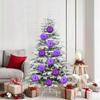 XL Christmas Ornament Set 9 pcs Purple Plastic