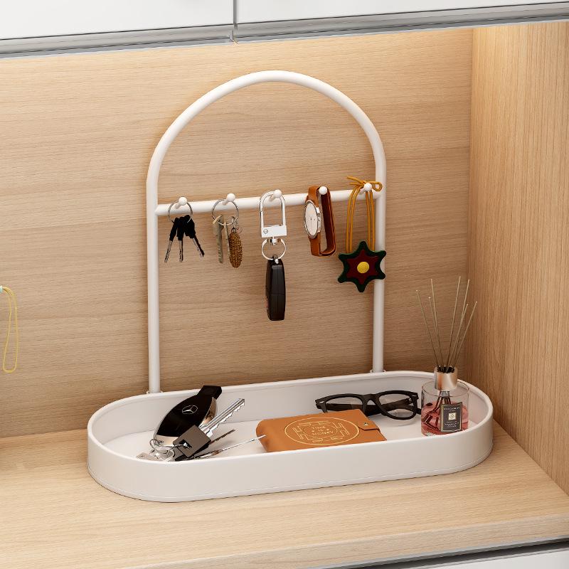 Multi-Purpose Entryway Storage Rack: Key, Shoe, Jewelry & Mask Organizer