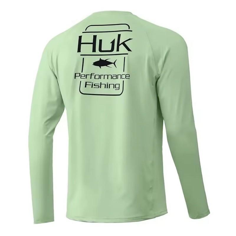 HUK Mens Long Sleeve Fishing Shirt UPF 50 Sun Protection Outdoor Sport Quick Dry Breathable Clothing