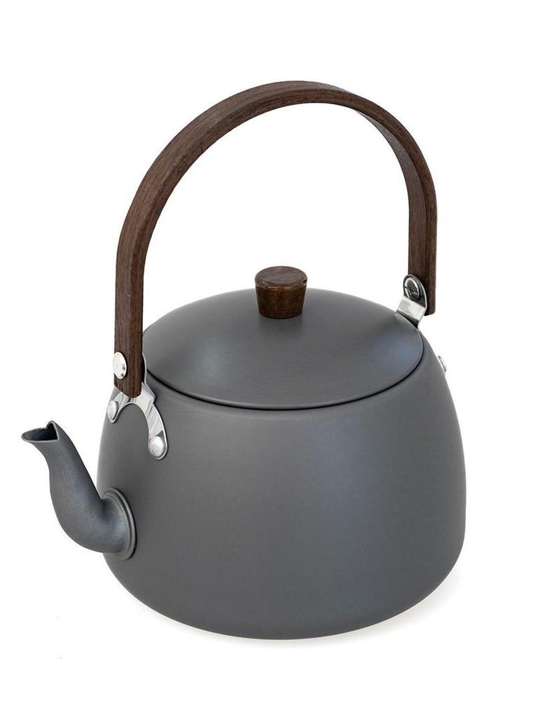 Aluminum Alloy Wood Handle Camping Teapot – Portable Kettle for Boiling Water, Tea, and Coffee