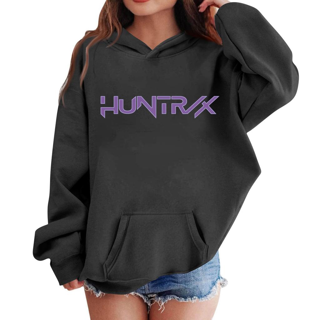 Kids' Long Sleeve Loose Pullover Letter Print Drawstring Hooded Sweatshirt
