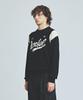 KNITTED Varsity Embroidered Logo Knit Black