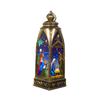 Christmas Printing Candlestick Lantern Decoration Table Light Lamp Castle Lamp Light Fairy Hanging New Year Gift Candle Tea Led