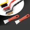 5Pcs Stove Cleaning Brush Gas Stove Cleaning Wire Brush Kitchen Tool Metal Fiber Brush Strong Decontamination