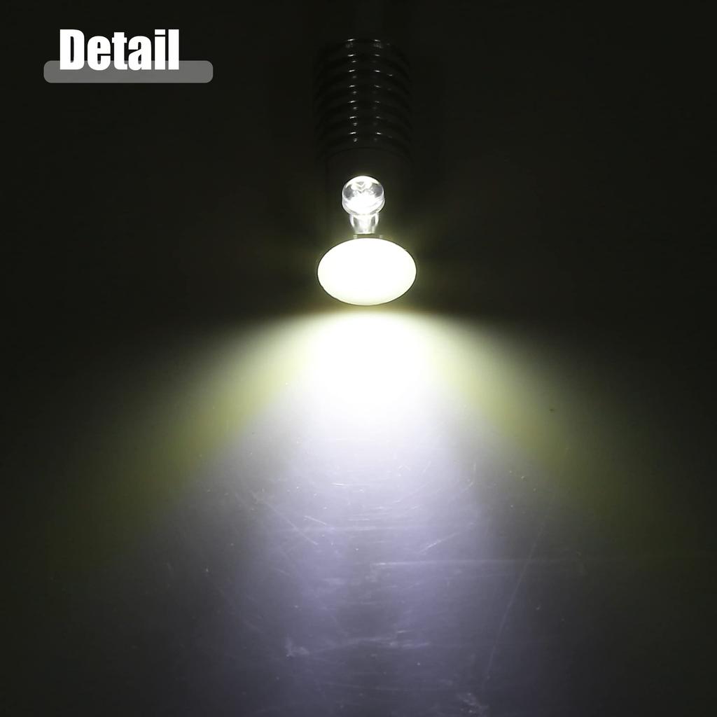 ACROPIX Lichtquelle Leuchte für DIY Auto 6mm 2W LED Aluminium Weiß 1 Stück