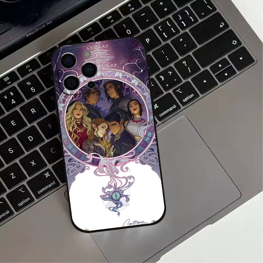 A Court-of-Mist-and Fury  Phone Case For iPhone 17,16,15,14,13,12,11 Plus,Pro Max,XS,Soft Silicone Black Cover