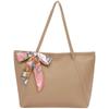 Light luxury large-capacity silk scarf tote bag, a new versatile trend printed women's bag