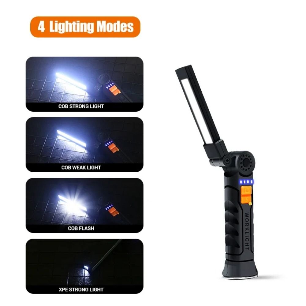 360° Rotation Work Light With Magnet and Hook Garage Repair Inspection Lamp  Outdoor Camping