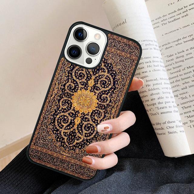 

Persian Carpet Floral Pattern Phone Case Back Cover for iPhone 17 Air 16 15 14 13 11 12 Pro Max Plus Fundas Coque iPhone 13