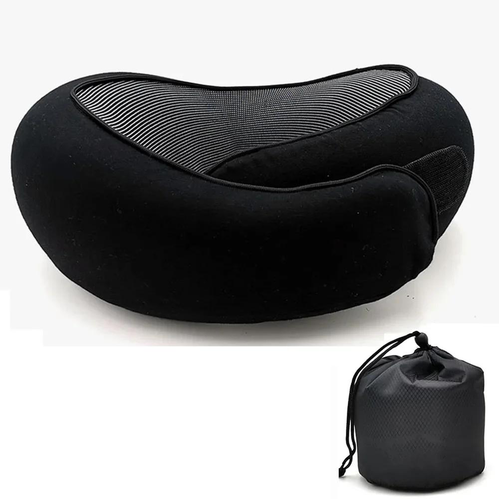 Travel Neck Pillow Memory Foam U-shaped Pillow Neck Pillows for Traveling Portable with Organizer bag Noon Break Sleep Pillows
