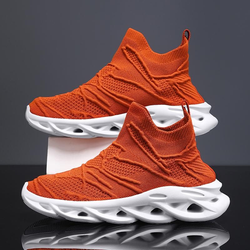 Fashion Platform Men&Women Breathable Mesh Socks Walking Shoes Blade Slip-on Sport Sneakers Running Training Super Light Footwear