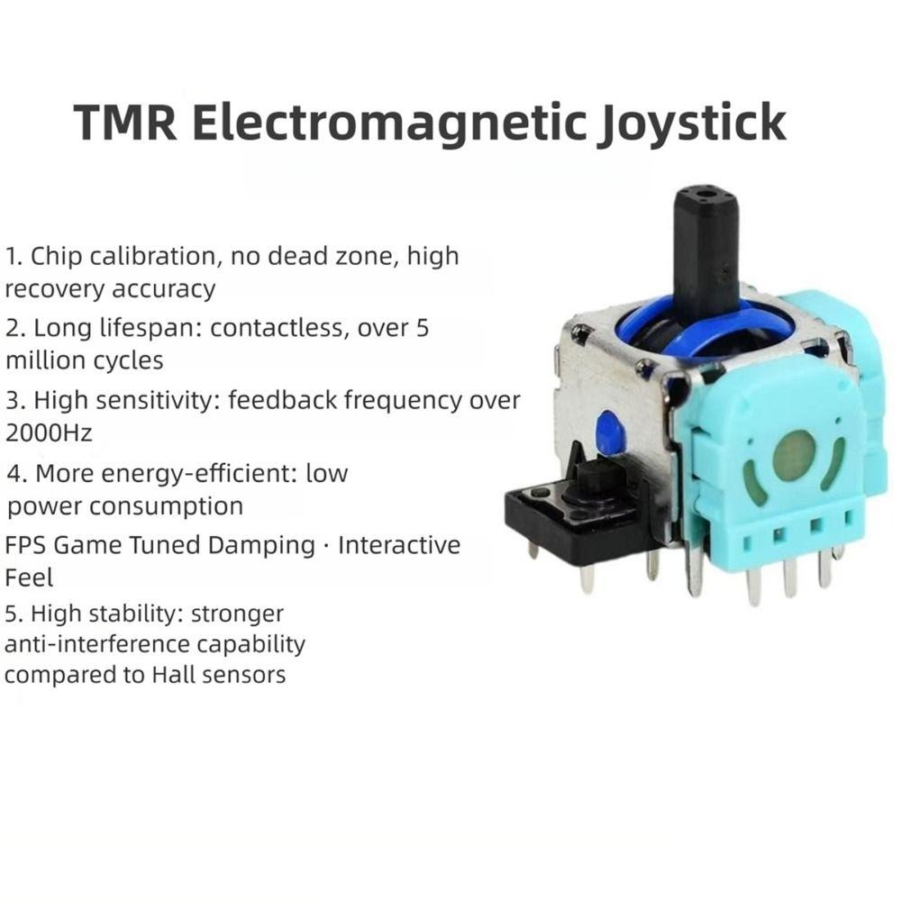 Anti-Drift TMR Electromagnetic Joystick 3D Analog High Precision Hall Effect Joystick Replacement Durable Repair Kit for PS5