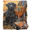 JQ Licensing Jg-Jp Silky Black Labrador Supersoft Blanket