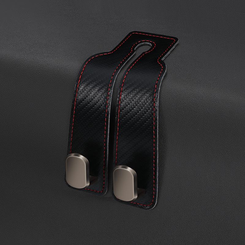 Car Seat Back Hook – Creative Suede-Finish Leather – Rear-Seat Storage & Organizer – Compact Interior Hook