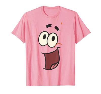 Spongebob Schwammkopf Patrick Seestern Großes Gesicht T-Shirt