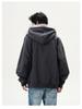 American Retro Oversized Fur Collar Couple Hoodie Cardigan