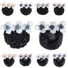 Headwear Korean Bun Snood Flower Hairpin Hairgrips Cover Net Sweet Women Spring Clip  for Girls