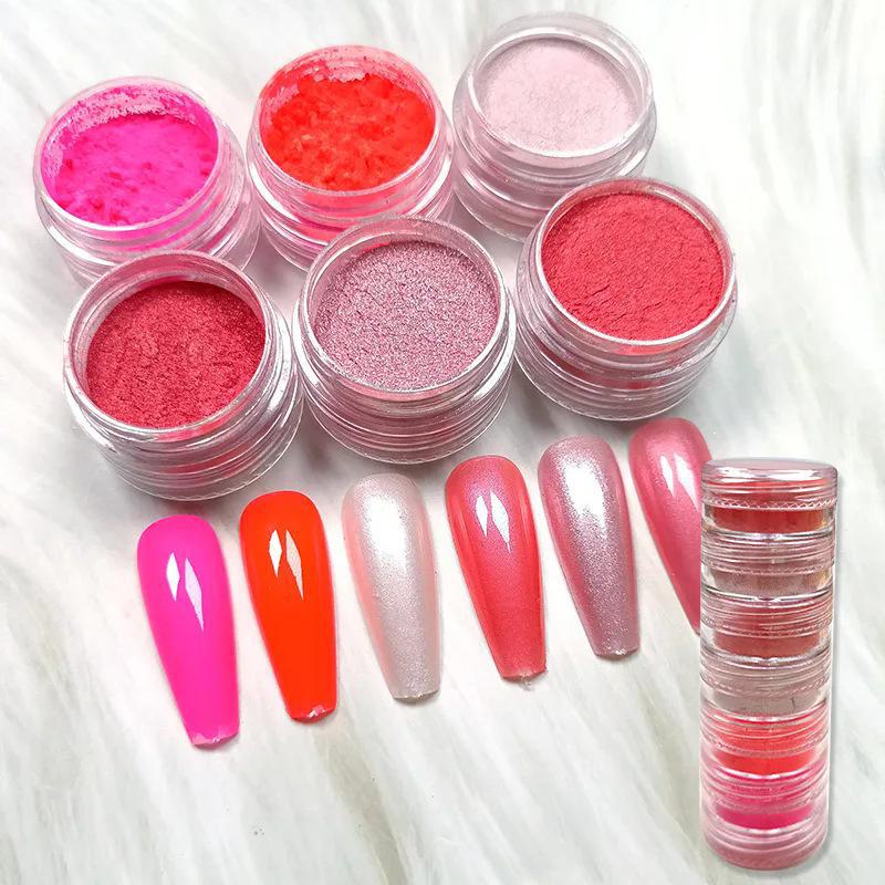 6-Color Pearl Glitter Crystal Slime Mold Kit for DIY Crafting