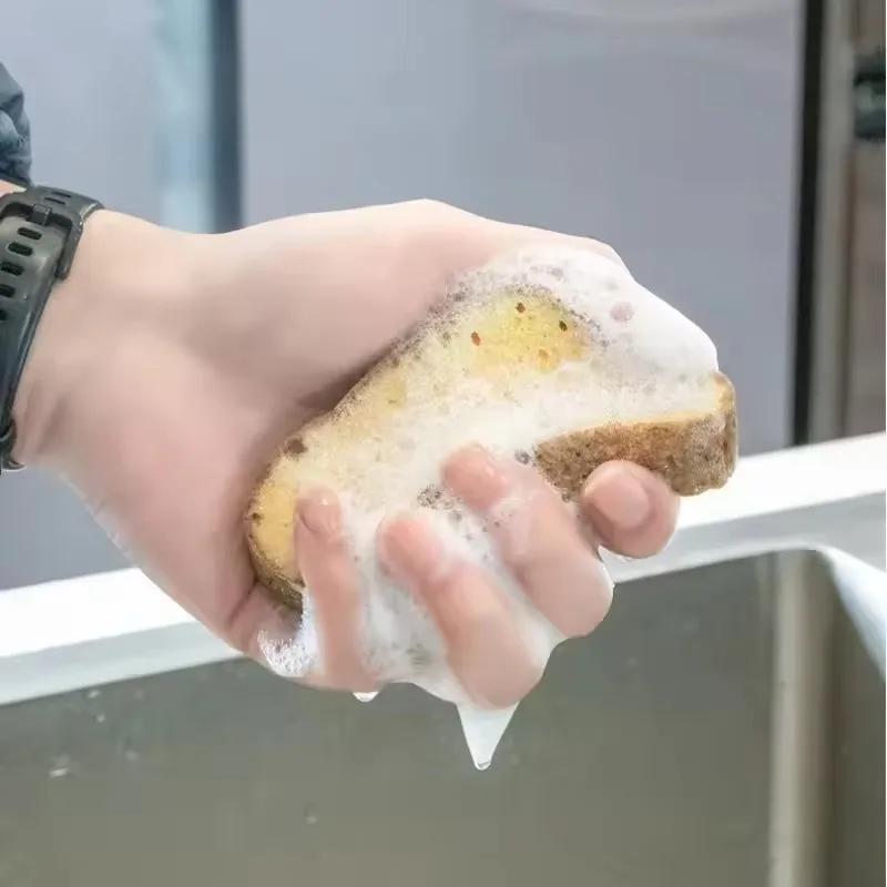2Pcs Cute Bread Shape Kitchen Sponge Set Toast Dishwashing Sponge Kit Pot Cleaner Scouring Pads Magic Clean for Home