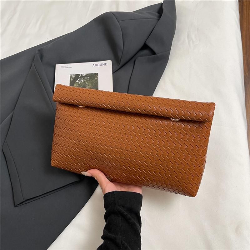 Large-capacity Temperament, Solid Color, Simple and Versatile Clutch Bag, High-end Texture, Casual Work, Commuting, Business Bag, Women